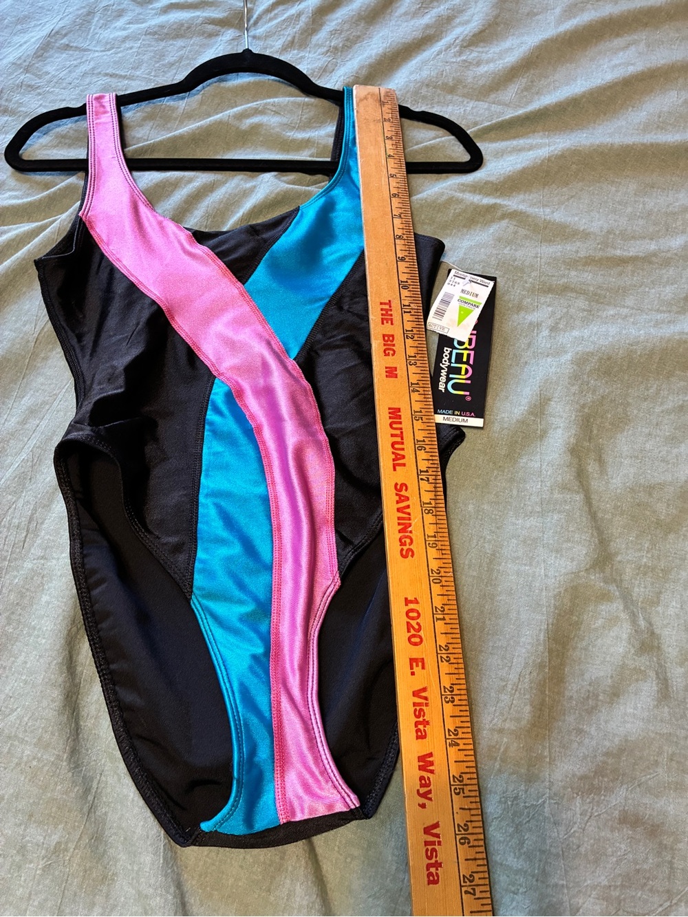 Vintage 80s Workout High Cut Leg Leotard by Rainbeau Bodywear Medium - Picture 10 of 10